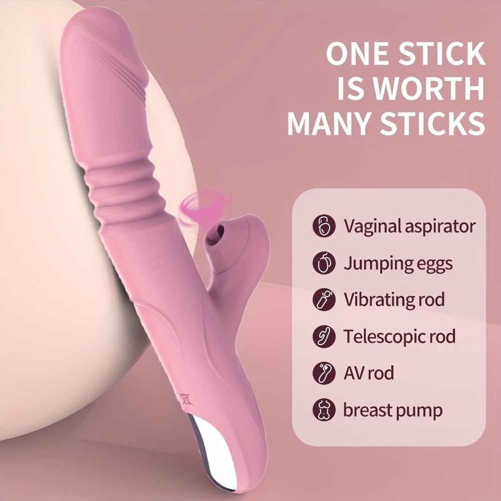 Telescopic Vibrator with 7 Vibration Modes, Heated Clitoral Stimulator, G-spot Stimulation