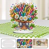 (US Local)Flower Double Sided Effect Table Top Diamond Painting Desktop Ornaments Kit (Pencil)