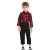Baby Boys  Winter Autumn Plaid Christmas Sets 2 Pcs