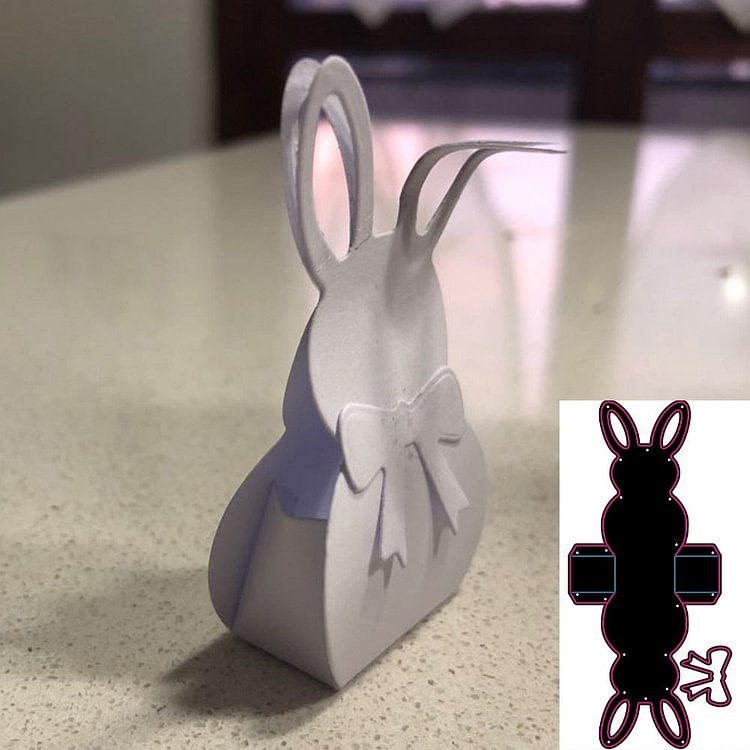 Easter 3D Effect Bunny Box Metal Cutting Dies DIY Box Scrapbooking Paper Stencil Card Decorative Craft Embossing Die Cuts