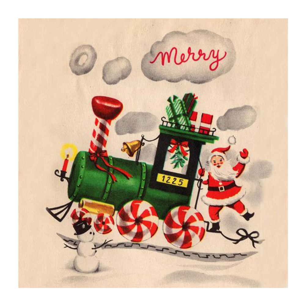 

Santa Train - 11CT Stamped Cross Stitch - 40*40CM, 501 Original