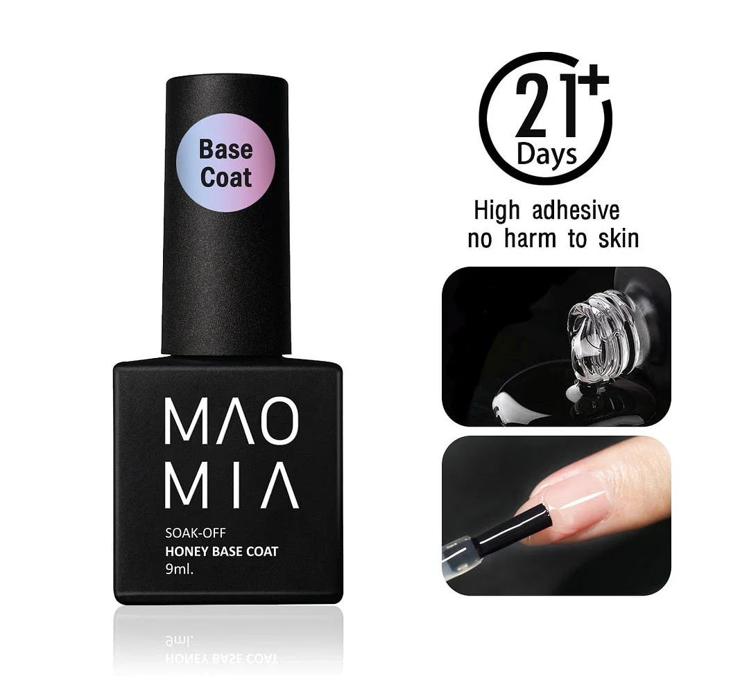 MAOMIA New Base coat Top coat Matte top coat Soak Off UV/LED 9ML Professional Salon Nail Paint Semi Permanent Manicure