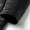 Classic Winter Alligator Leather Car Coat Mink Fur Lined Coat