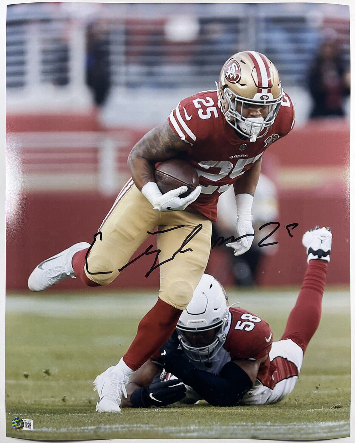 ELIJAH MITCHELL SIGNED AUTOGRAPH 16x20 Photo Poster painting SAN FRANCISCO 49ERS BAS WITNESS COA