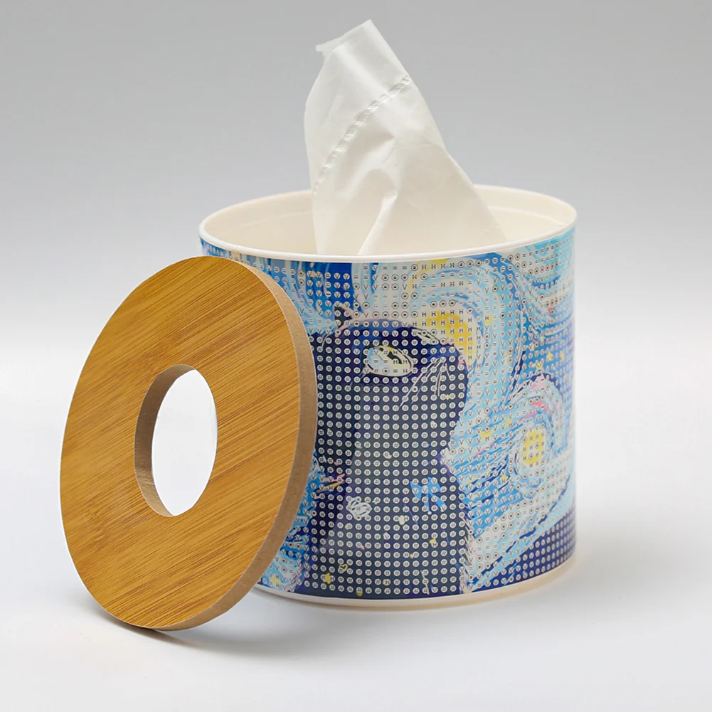 Black Cat DIY Diamond Painting Handmade Tissue Holder Rhinestones Tissue Box