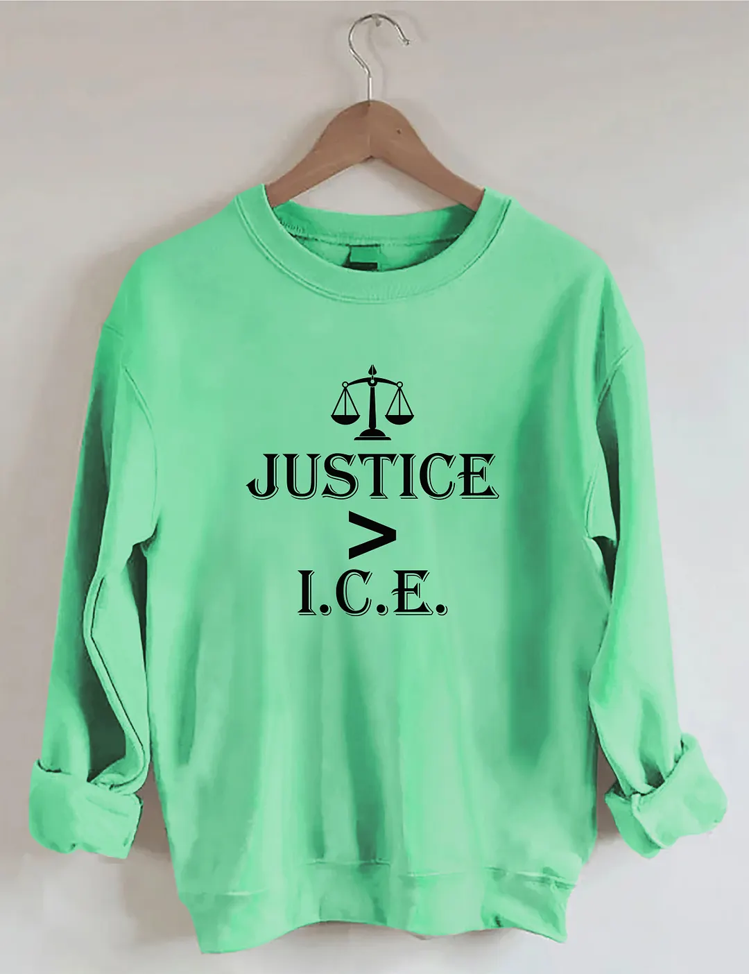 Justice Greater Than ICE Sweatshirt