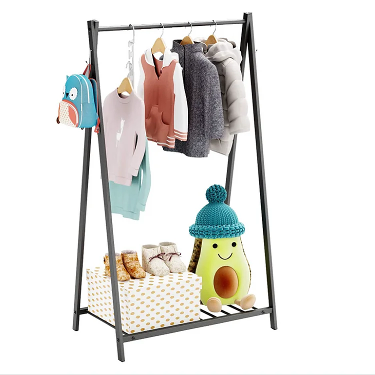 Bestier Kids Clothes Rack Garment Rack with Storage Shelf