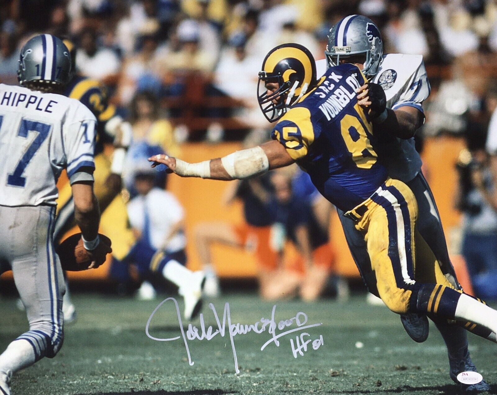 Jack Youngblood Signed 16x20 Photo Poster painting HOF 01