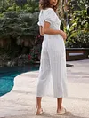 Puff Sleeves+Wide Leg Jumpsuits