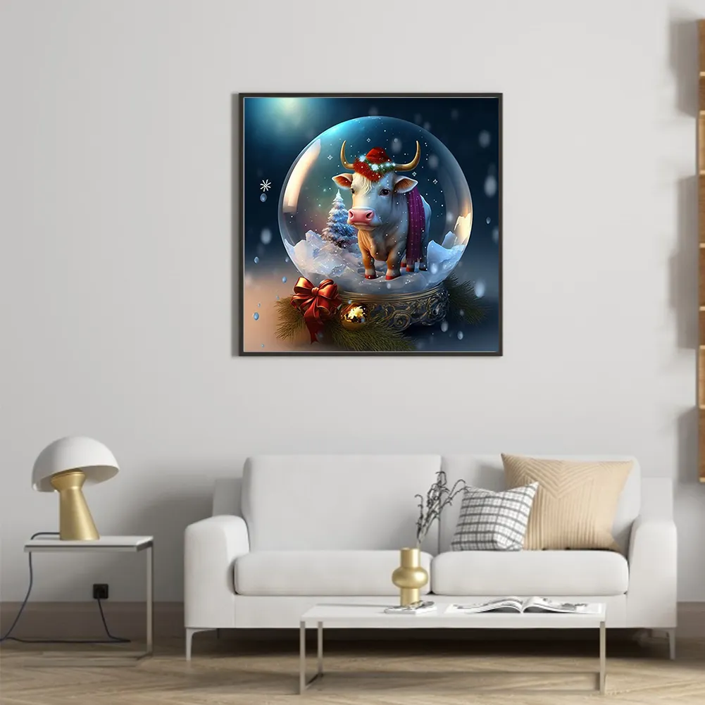 DIY Paint By Number 40*40cm - Crystal Ball-Cow
