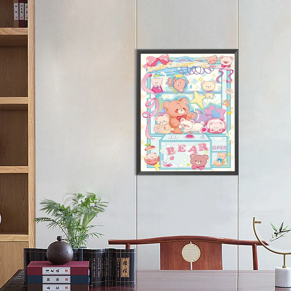 Full Round Diamond Painting 40*50cm - Cute Cartoon Bear Locker