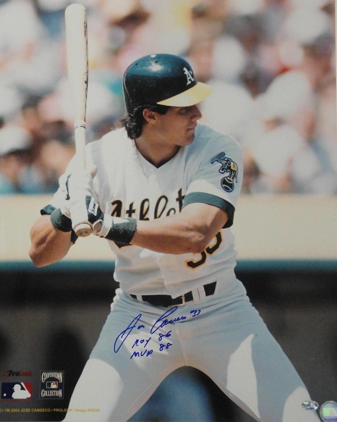 Jose Canseco Signed Autographed 16x20 Photo Poster paintinggraph Oakland A's 40/40 W/ COA