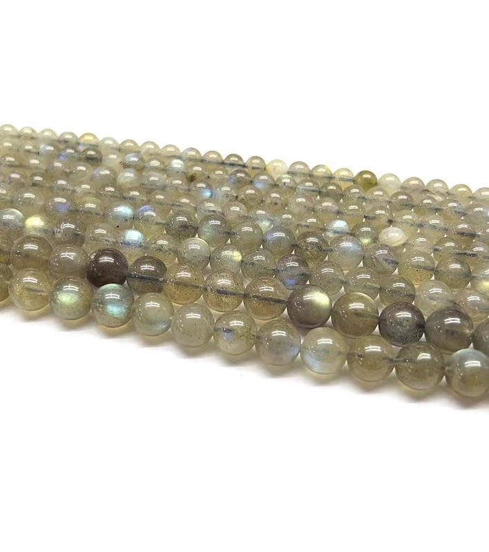 1 Piece Diameter 4mm Diameter 5mm Diameter 6 Mm 1-1.5mm Natural Stone Labradorite Geometric Polished Beads