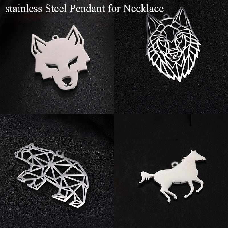 1 Piece 304 Stainless Steel Animal Pendant Jewelry Accessories