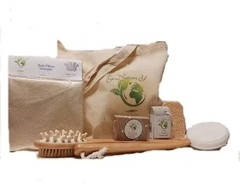 Pornhint Bath Essentials Bag/Bath Spa Bag/Bathroom Tools/Gifts/Relaxation/Skin Care/Beauty/Aromatherapy/Zero Waste