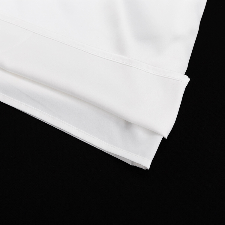Ootddress Women Hollow Out Deep V-neck Sexy Mini Dress Ladies Bow Satin Bodycon Dresses White Casual Fashion Streetwear Summer 2025