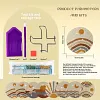 8pcs DIY Diamond Painting Coaster Kit With Holder - Sunset