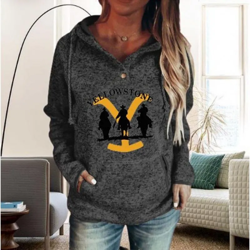 Printed Leisure Long Sleeve Hoodie