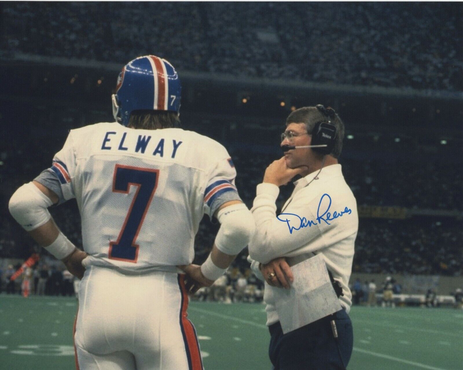 DAN REEVES SIGNED AUTOGRAPH 8X10 Photo Poster painting DENVER BRONCOS SUPER BOWL COACH