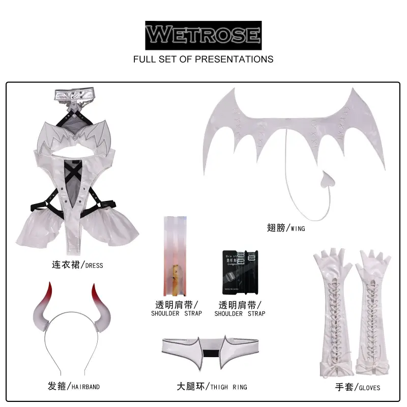 [Wetrose] In Stock Goddess of Victory: Nikke Blanc White Devil Game Outfit Cosplay Costume 