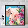 >SALE<Full Drill Diamond Painting Flower Pig Cross Stitch Home Decor Kits (CQ077)