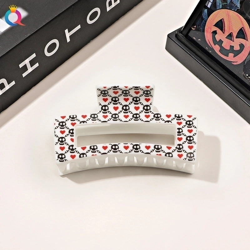 Halloween Minimalist Classic Style Women’s Spider Web Skull Plastic Hair Claws