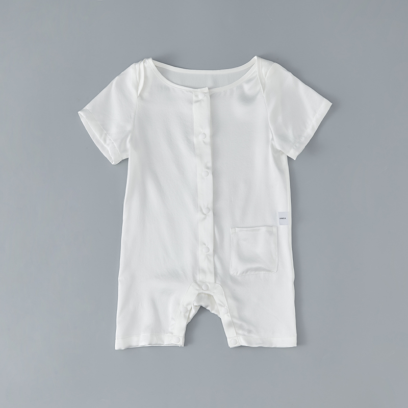 100 Silk Baby Onesies White Silk Sleepwear
