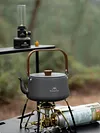 1.1L Teapot Coffee Pot with Wood Handle Aluminum Alloy Tourist Cookware Supplies