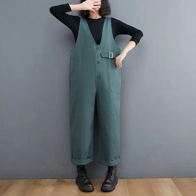 Personalized Splicing Sleeveless Jumpsuit