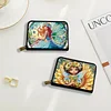 2pcs Elf Girl Pattern Diamond Painting Fashion Card Holder Compact Coin Purse