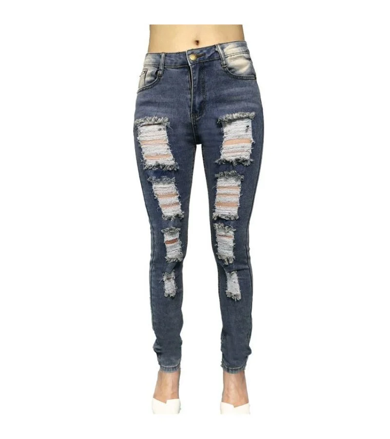 Fashion New Slim Fit Ripped Jeans S-2XL