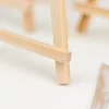 10 Pack | 5" Natural Mini DIY Tabletop Wooden Display Easel Stands, Rustic Place Card Table Number Holders