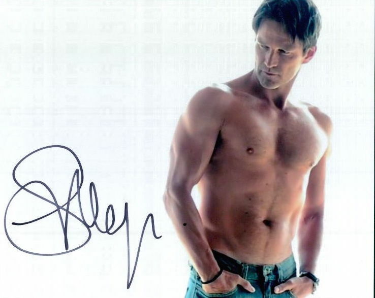 Stephen Moyer (True Blood) shirtless signed 8x10 Photo Poster painting In-person