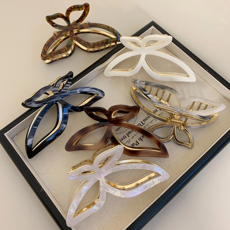 Women’s Minimalist Bow Knot Acetic Acid Sheets Hair Claws