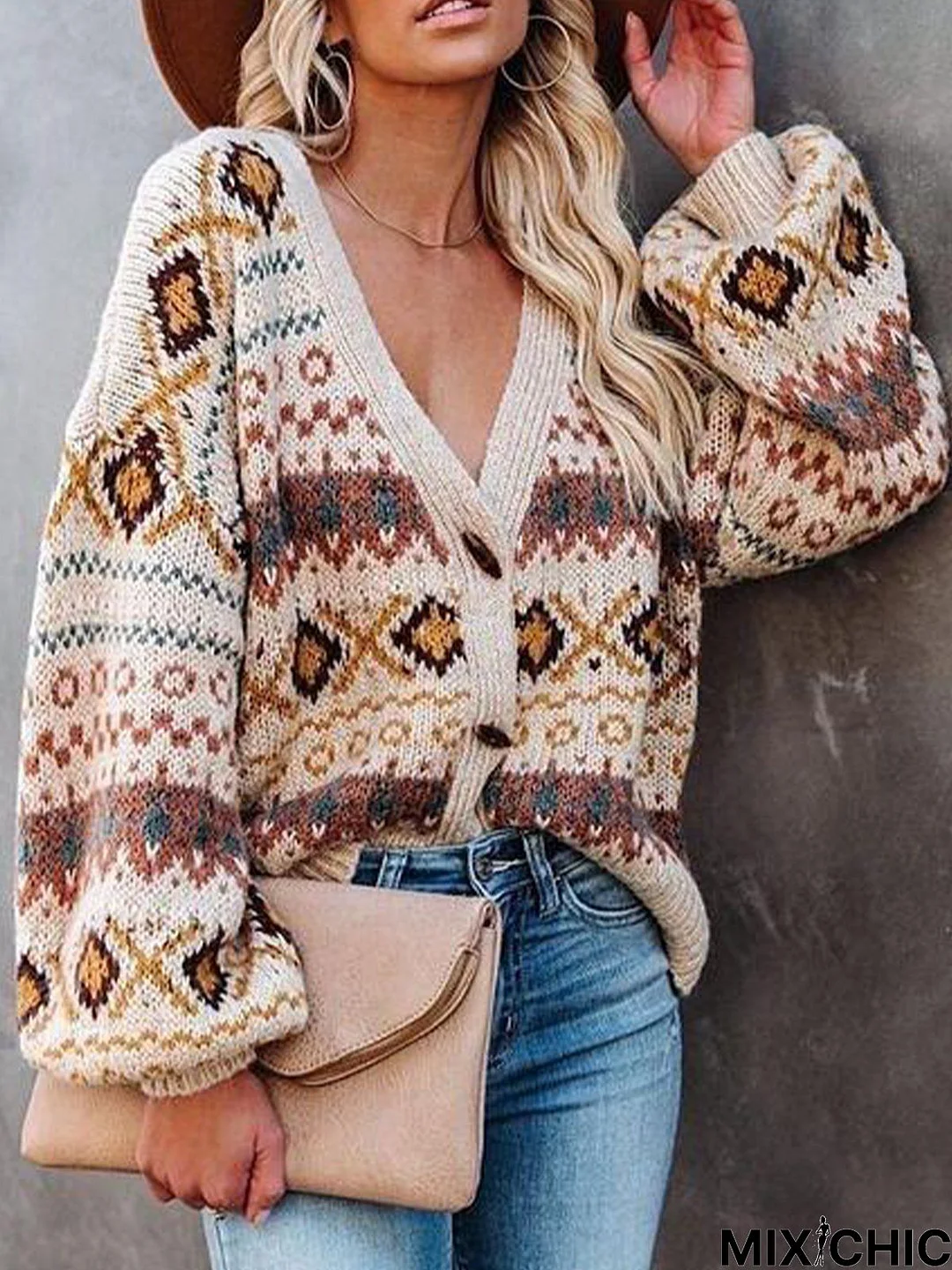 V Neck Holiday Sweater coat