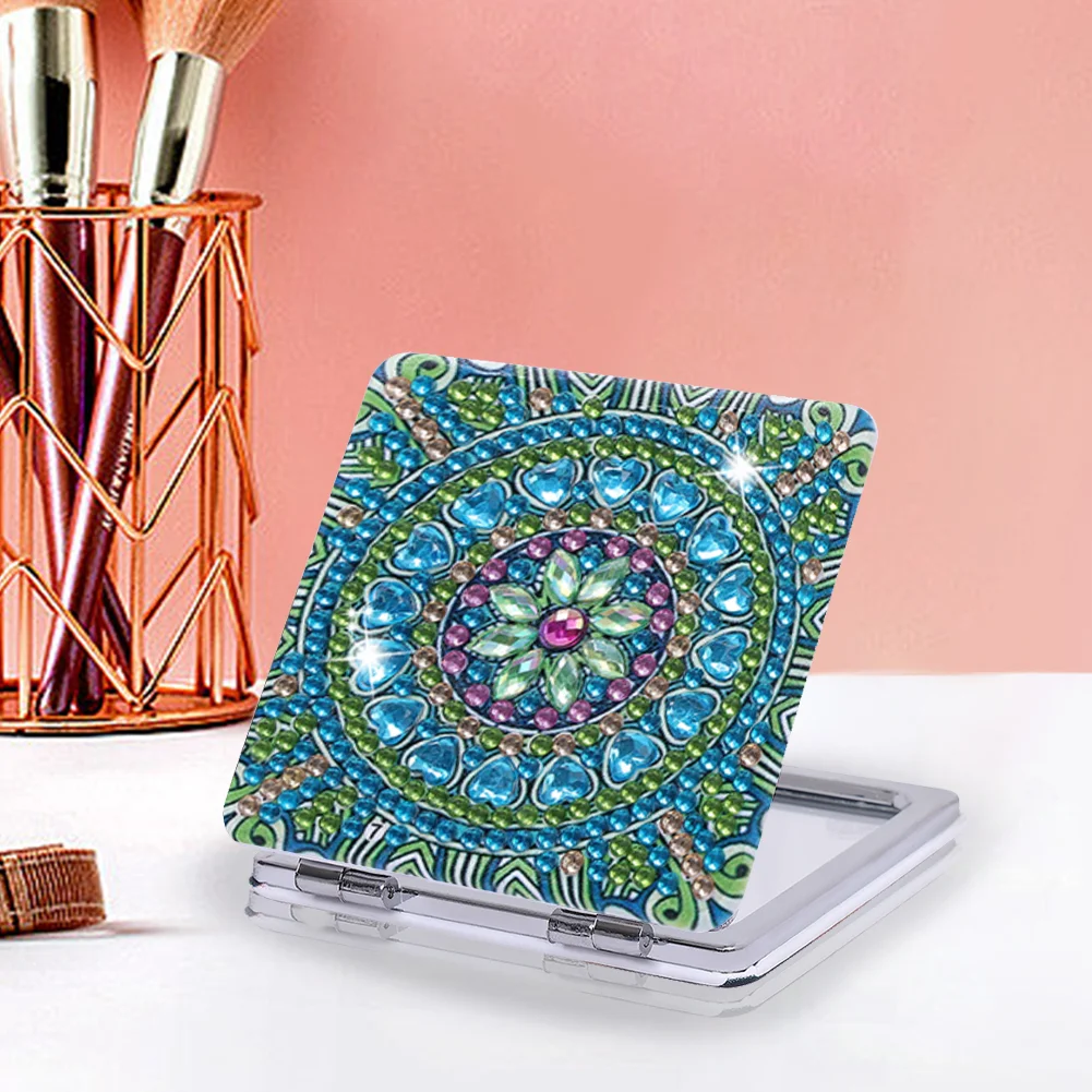 DIY Diamond Art Mosaic Makeup Mirror Paint by Number Kits Mandala