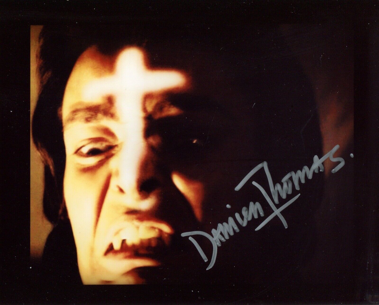 Actor Damien Thomas signed TWINS OF EVIL horror movie 8x10 Photo Poster painting IMAGE No1