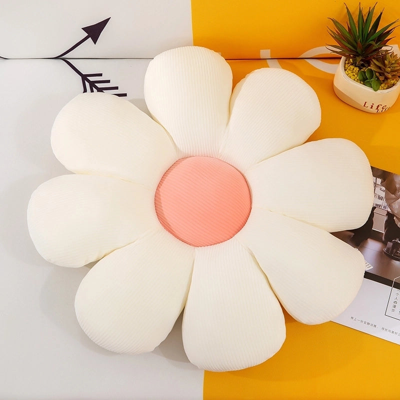Cross-border Same Style Little Daisy Flower Cushion Flower Plush Pillow Seat Cushion Plush Afternoon Nap Pillow Backrest Cushion