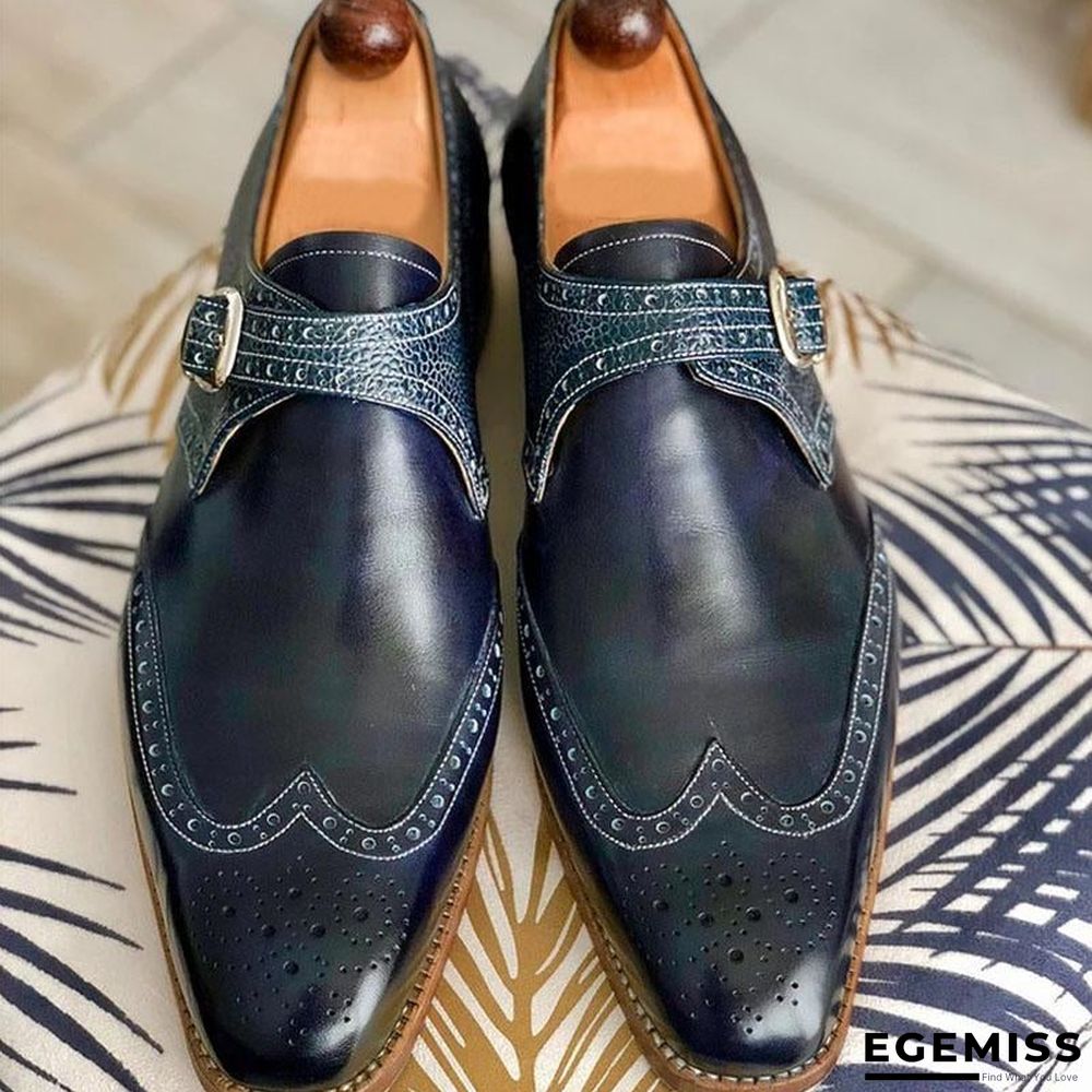 Men's Fashion Buckle Leather Brogue Shoes | EGEMISS