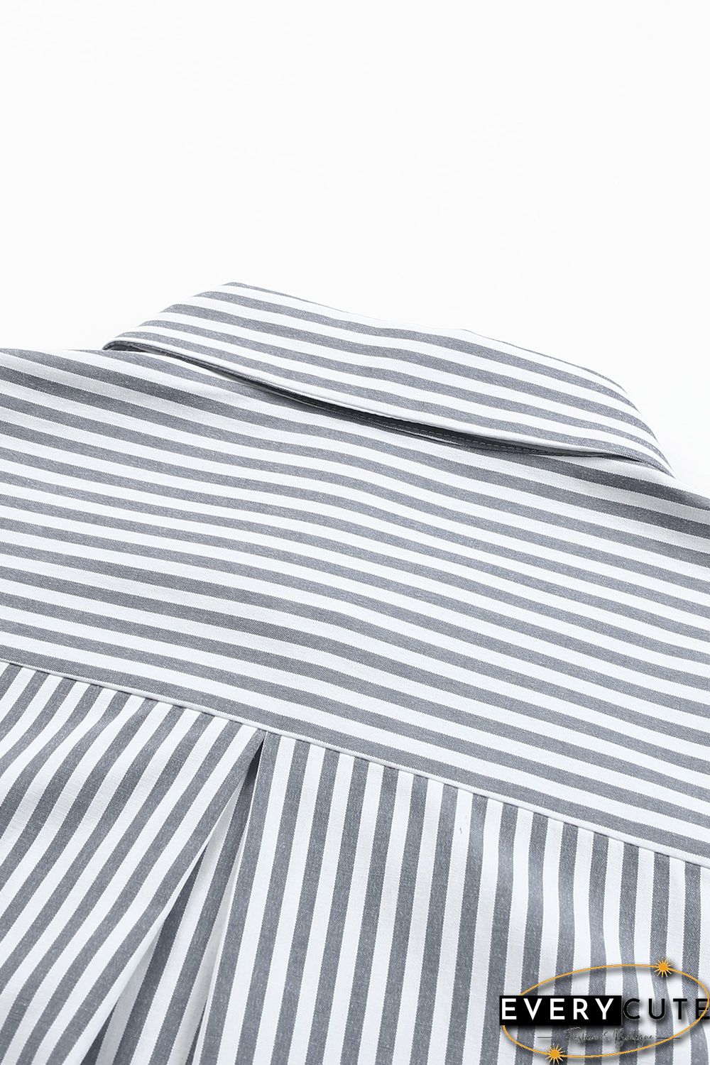 Striped Pocketed Buttons Long Sleeve Shirt