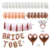 BRIDE TO BE Wedding Bridal Shower Aluminum Film Latex Balloons Tassels Rose Gold Bridal Party Wall Decoration Package