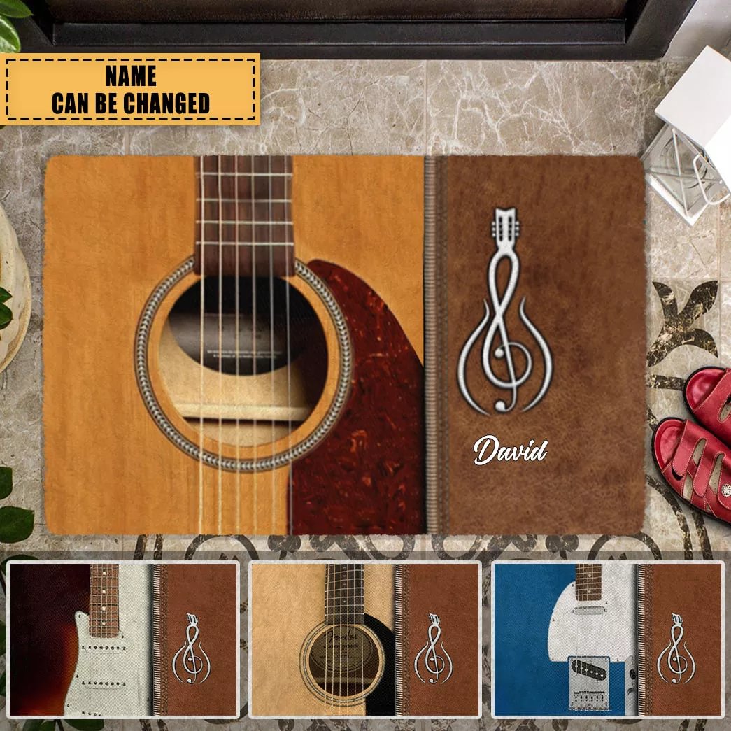 Guitar Personalized Doormat Gifts for Guitar Lovers