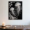 (30x40cm)Jellyfish DIY Pearl Painting Framed Grape Handmade Pearl Material Art Kit Living Room Decor