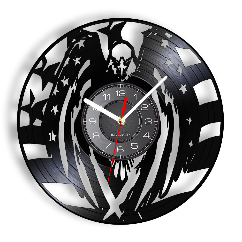

Flag And Eagle U - Vinyl Record Wall Clock - Without LED, 501 Original