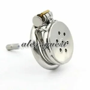 pornhint Pornhint Stainless Steel Male Chastity Cage Device Super Small Locking Sounds Tube