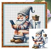 (Multi-Style) Goblin Goes To Toilet-11CT Stamped Cross Stitch 40*40cm