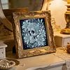 Partial Drill 5D Diamond Painting Kit Skull Abstract 30x30cm(Lily Skull)
