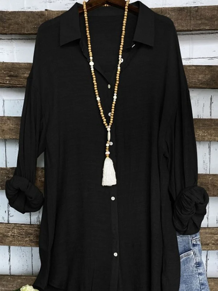 Cozy Long Sleeve Buttoned Shirt