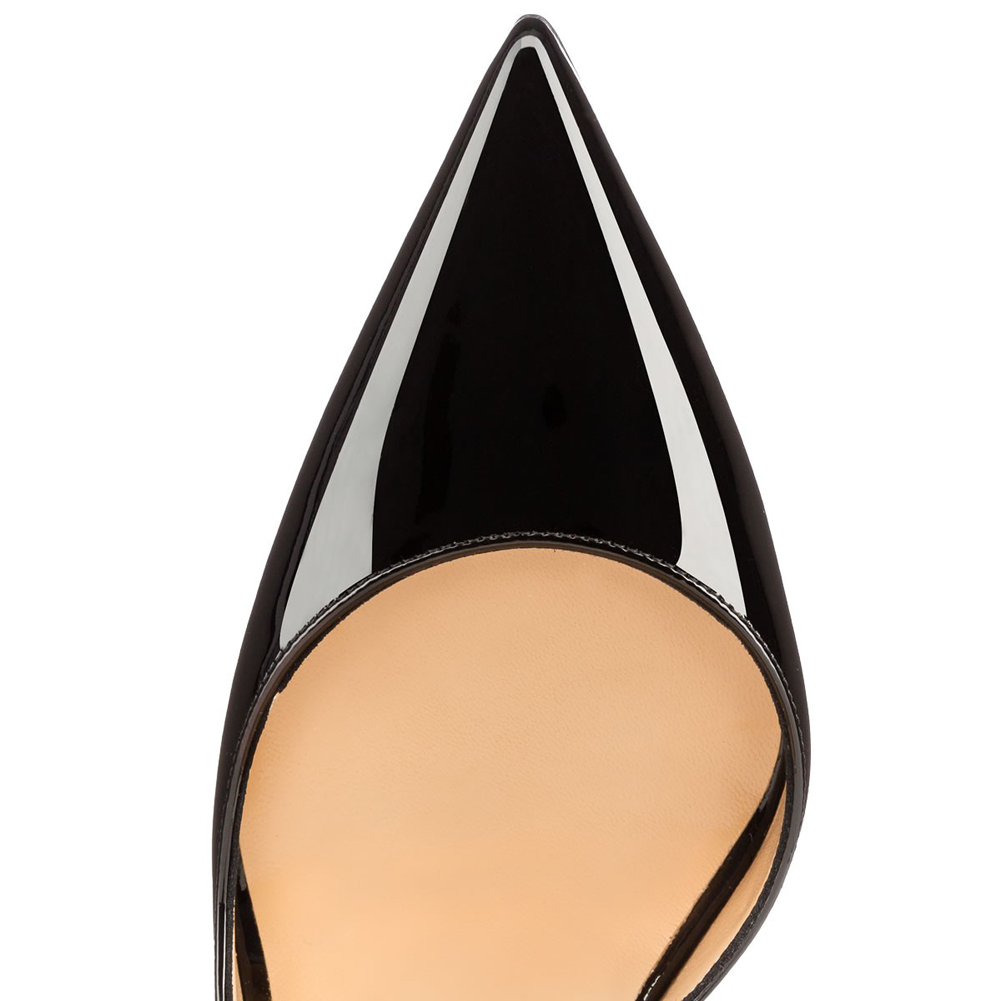 120mm Women's Classic Pumps Patent Closed Pointed Toe Bridal Wedding Party Red Bottom-MERUMOTE