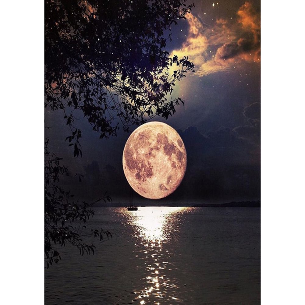 Diamond Painting - Full Round - Moon Scenery(30*40cm)